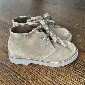J. Crew Factory Kids Taupe Suede Lace-Up Desert Boots